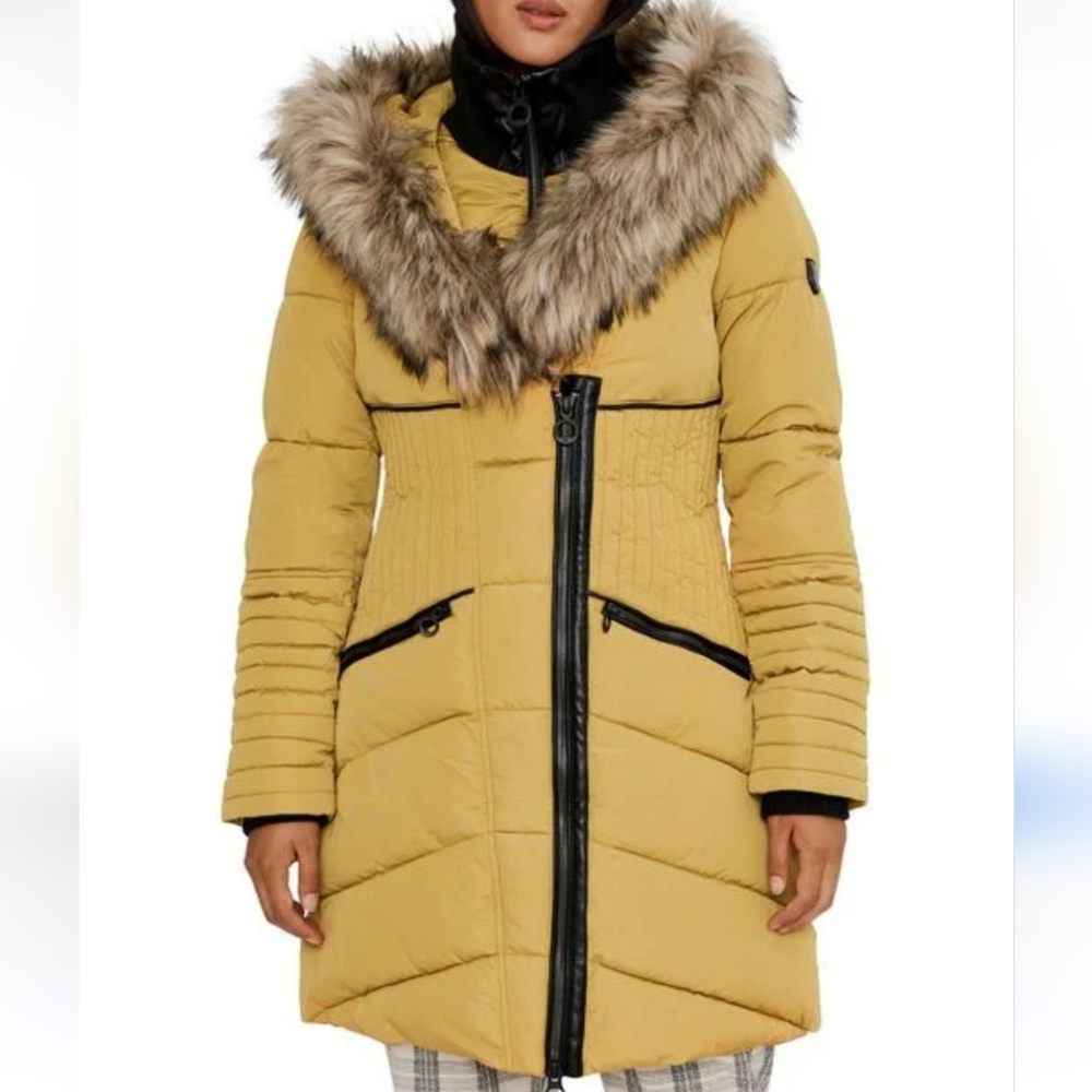 ☃️ Noize Gigi Mid Length Parka - Saffron Yellow